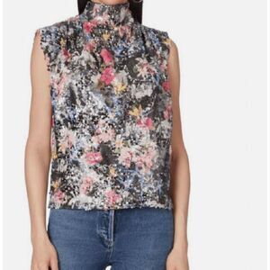 Amanda Uprichard | Middleton Night Garden Sleeveless Sequin Top | Sz XS